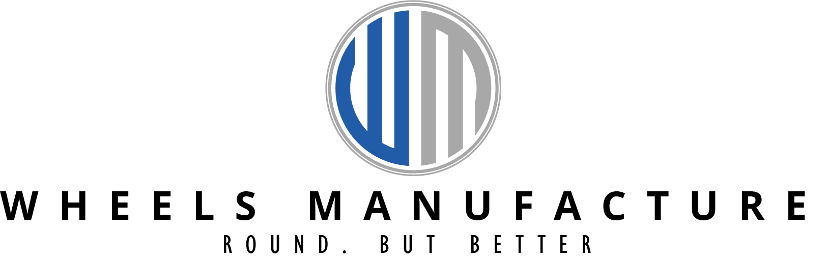 WHEELS MANUFACTURE Logo mit Slogan transparenter Background